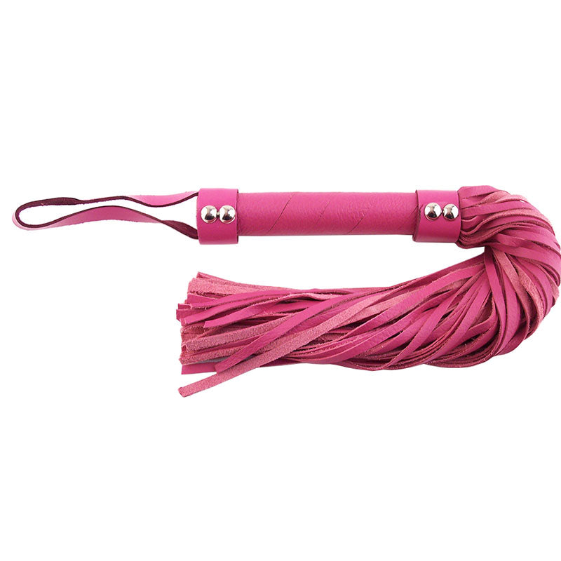 Rouge Garments Pink Leather Flogger - Tease & Please