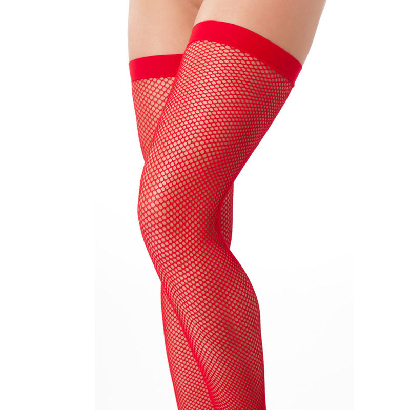 Sexy Red Fishnet Stockings - Tease & Please