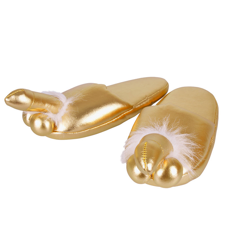 Golden Penis Slippers - Tease & Please