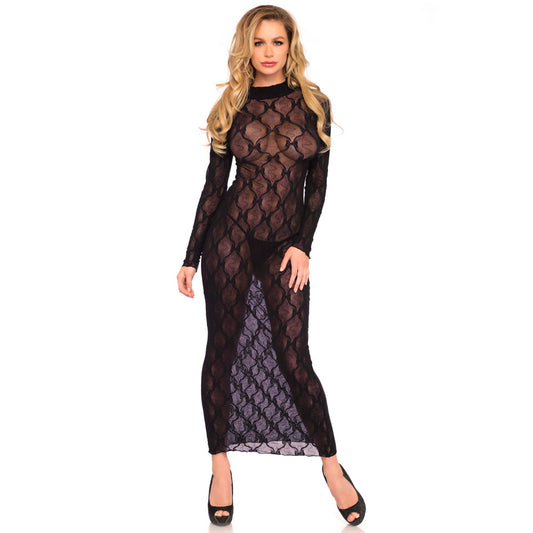 Leg Avenue Long Sleeved Long Dress UK 8 to 14 - Tease & Please