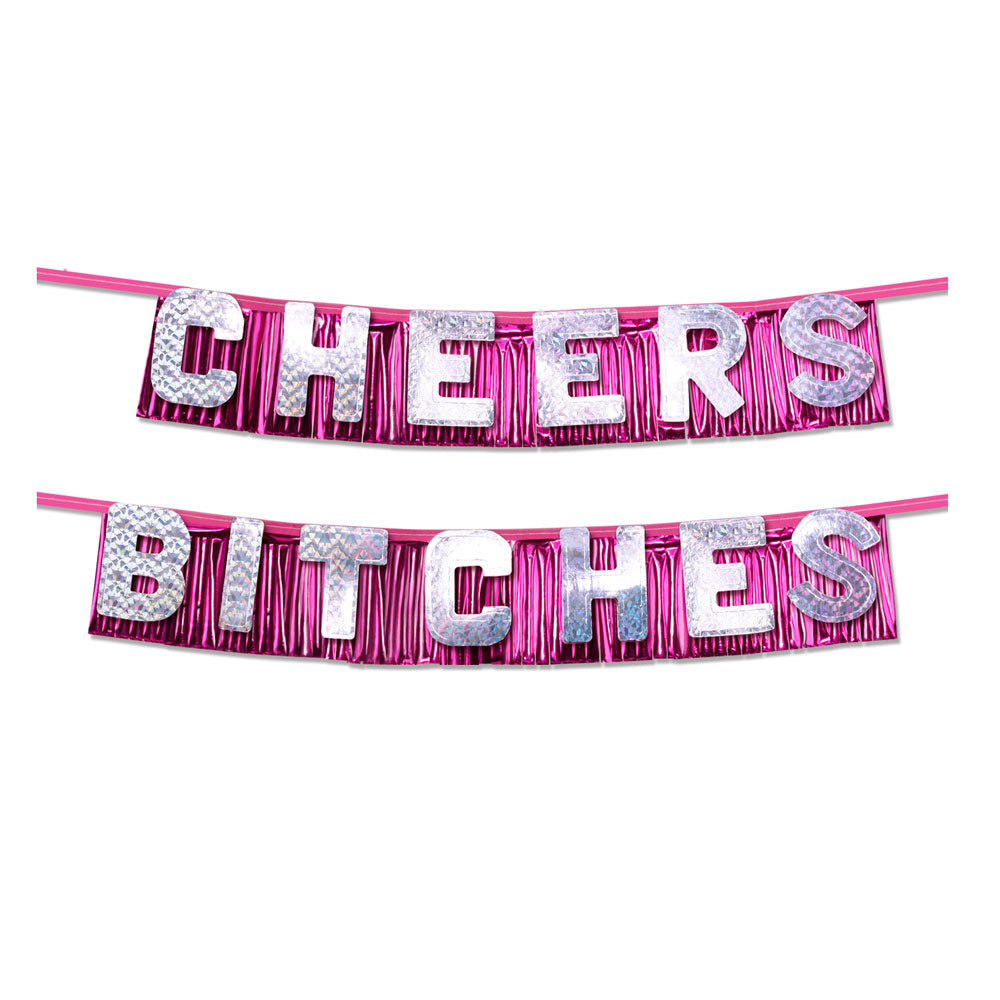 Bachelorette Party Favors Cheers Bitches Party Banner - Tease & Please