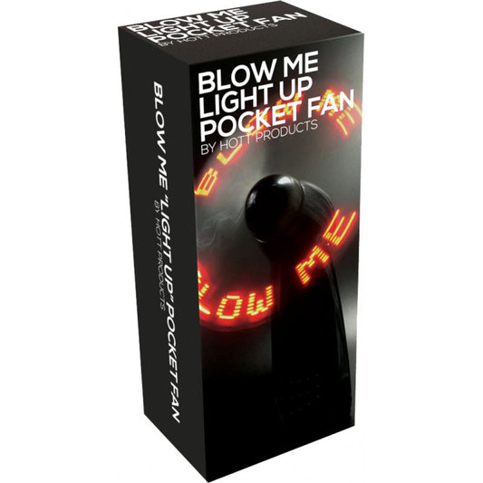 Blow Me Light Up Pocket Fan Black - Tease & Please